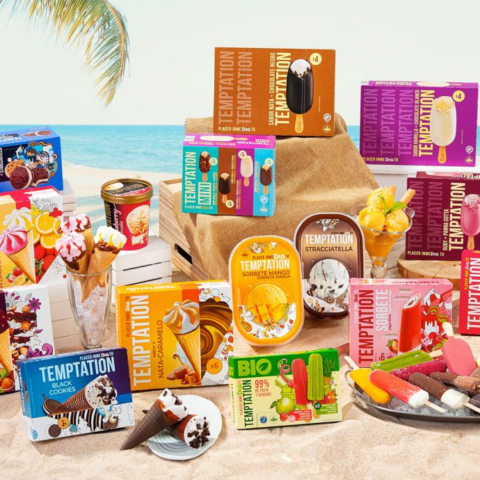 Dia nuevos helados Temptation con más fruta e ingredientes sostenibles