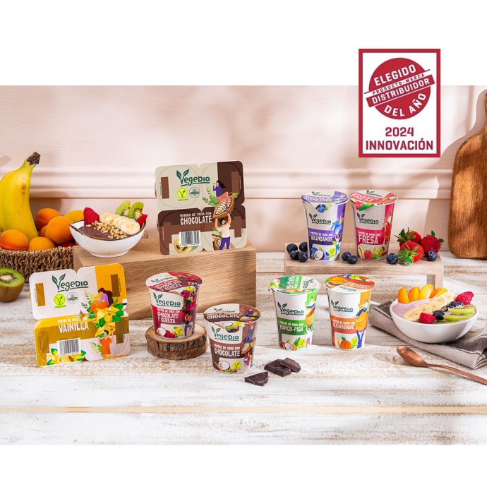La gama de postres vegetales VegeDia, galardonada con el premio “Producto del Año 2024” por los consumidores
