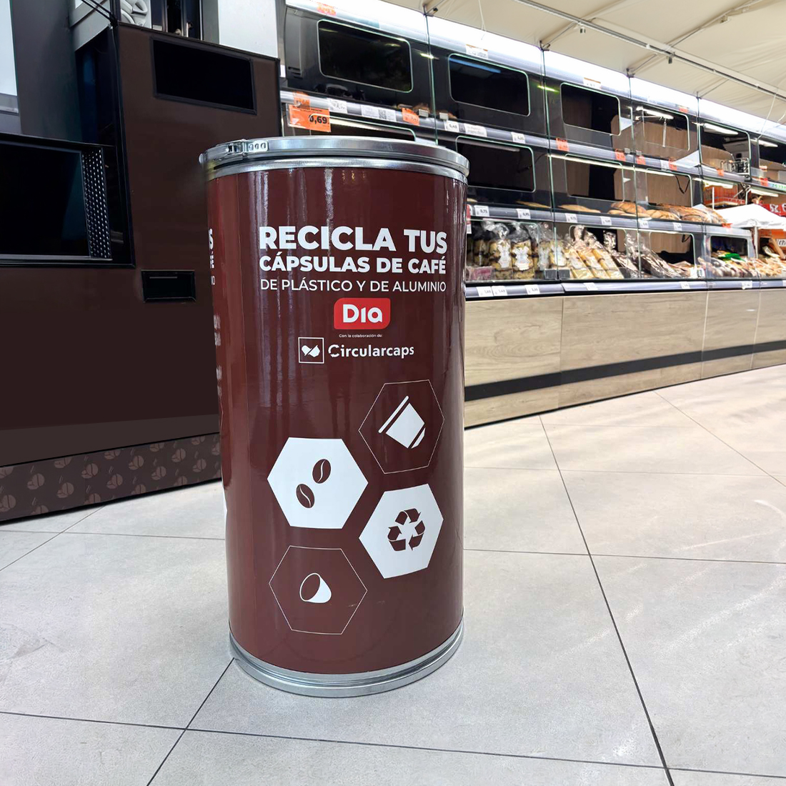 Dia impulsa el reciclaje de cápsulas de café en sus tiendas gracias a su acuerdo con Circularcaps