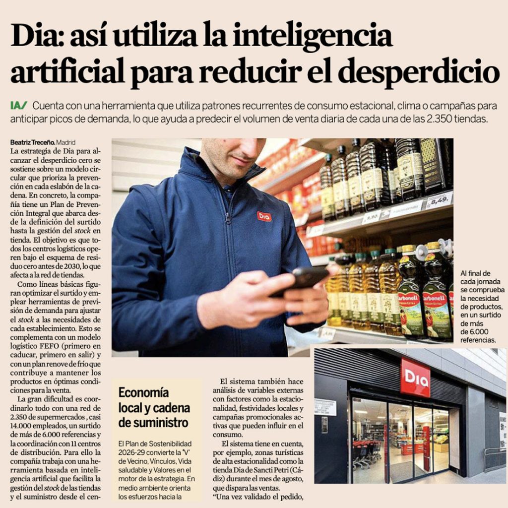 Así utiliza Dia la inteligencia artificial para reducir el desperdicio